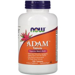 Now Foods, Adam, найкращі мультивітаміни для чоловіків, 120 таблеток (NOW-03876), фото
