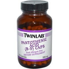 Пантотенова кислота, Twinlab, 500 мг, 100 капсул, (TWL-00640), фото