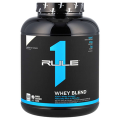 Rule 1, R1 Whey Blend, Сироватковий протеїн, ванільне морозиво, 2240 г (816702), фото