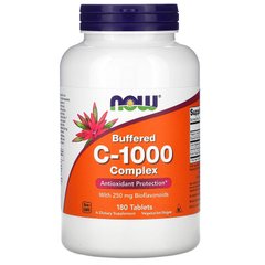 Now Foods, комплекс буферизованного витамина C-1000, 180 таблеток (NOW-00702), фото