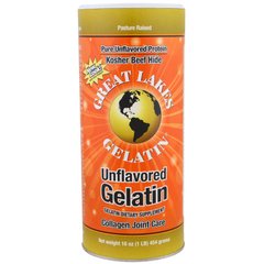 Желатин, колаген для суглобів і зв'язок, Beef Hide Gelatin, Great Lakes Gelatin Co., 454 г (GLK-00211), фото