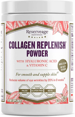 Колаген з гіалуроновою кислотою і вітаміном C, Collagen Replenish, ReserveAge Nutrition, порошок, 234 г (REA-00670), фото