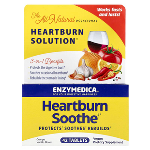 Enzymedica, Heartburn Relief, Vanilla-Orange Flavored, 42 Relief Chews (ENZ-10030), фото