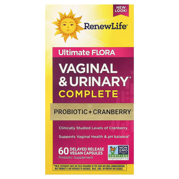 Комплекс для жіночого сечового та вагінального здоров&rsquo;я Renew Life Ultimate Flora Vaginal & Urinary Complete - 60 веганських капсул, фото