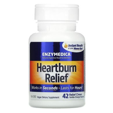 Enzymedica, Heartburn Relief, Vanilla-Orange Flavored, 42 Relief Chews (ENZ-10030), фото