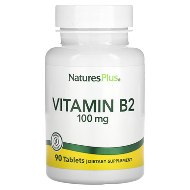 Nature's Plus, Витамин B-2, 100 мг, 90 таблеток (NAP-01630), фото