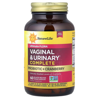 Комплекс для жіночого сечового та вагінального здоров&rsquo;я Renew Life Ultimate Flora Vaginal & Urinary Complete - 60 веганських капсул, фото