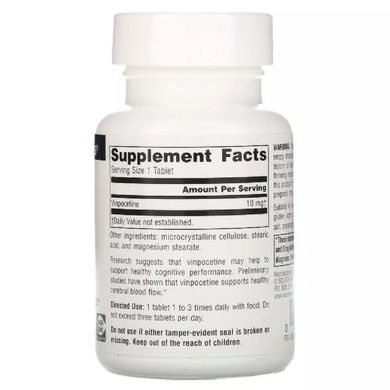 Source Naturals, Вінпоцетин, 10 мг, 60 таблеток (SNS-01398), фото
