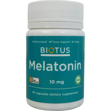 Мелатонін, Melatonin, Biotus, 10 мг, 30 капсул (BIO-530432), фото