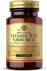 Solgar, Сублингвальный витамин B12, 5000 мкг, 30 таблеток (SOL-01745), фото