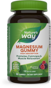 Nature's Way, Magnesium Gummy, Магній цитрат, зі смаком ягід, 100 мг, 60 жувальних цукерок (NWY-14601), фото