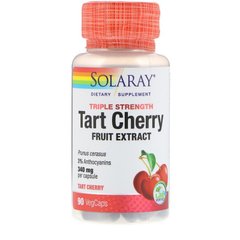 Экстракт вишни, Tart Cherry, Solaray, 340 мг, 90 капсул (SOR-22314), фото