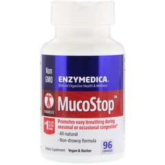 Enzymedica, MucoStop, 96 капсул (ENZ-24111), фото
