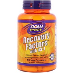 Інсуліноподібний фактор, Recovery Factors with IGF-1, Now Foods, Sports, 90 капсул, (NOW-02215), фото