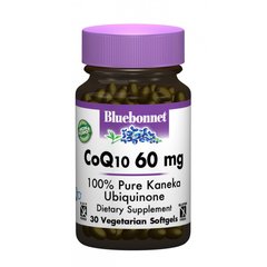 Коэнзим Q10 60 мг, Bluebonnet Nutrition, 30 желатиновых капсул (BLB-00804), фото