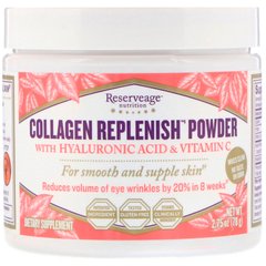 Коллаген с гиалуроновой кислотой и витамином C, Collagen Replenish, ReserveAge Nutrition, 78 г (REA-00234), фото