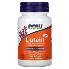 Now Foods, лютеїн, 10 мг, 120 капсул (NOW-03057), фото