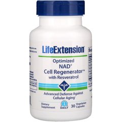 Никотинамид рибозид с ресвератролом, Optimized NAD+ Cell Regenerator, Life Extension, 30 капсул, (LEX-21483), фото