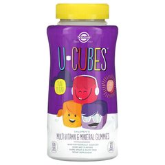 Solgar, U-Cubes, жувальні цукерки для дітей з мультивітамінами та мікроелементами, вишня та апельсин, 120 шт (SOL-52551), фото