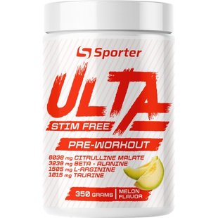 Sporter, Ulta Stim Free Pre-Workout, дыня, 350 г (820992), фото