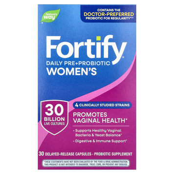 Пробиотик с пребиотиками для женщин 30 млрд КОЕ Nature's Way Fortify Women's Daily Pre + Probiotic - 30 капсул с отсроченным высвобождением, фото