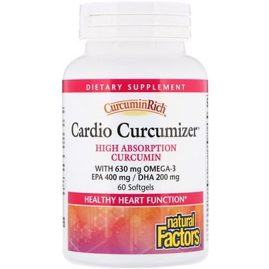 Куркумин для сердечно-сосудистой системы, CurcuminRich, Natural Factors, 60 капсул (NFS-04556), фото