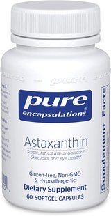 Астаксантин, Astaxanthin, Pure Encapsulations, 60 капсул, (PE-00615), фото