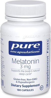 Мелатонін,  3 мг, Pure Encapsulations,180 капсул (PE-00181), фото