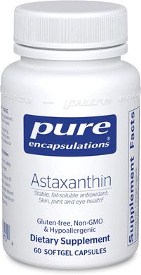 Астаксантин, Astaxanthin, Pure Encapsulations, 60 капсул, (PE-00615), фото