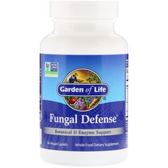 Garden of Life, Ферментна підтримка і рослинна захист від грибків, Fungal Defense, 84 вегетаріанські капсули (GOL-11139), фото
