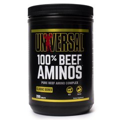 Universal Nutrition, 100% Beef Aminos, 100% аминокислот говядины, 200 таблеток (UNN-01065), фото