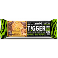 Amix, Батончик TiggerZero Multi-Layer Protein Bar, торт з арахісовим маслом, 60 г, - 1/20 (818041), фото