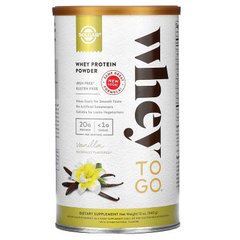 Solgar, Whey To Go, порошок сывороточного белка, ваниль, 340 г (SOL-03667), фото