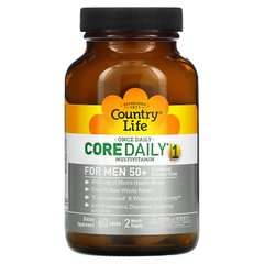 Country Life, Core Daily-1, мультивитамины для мужчин старше 50 лет, 60 таблеток (CLF-08194), фото