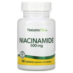 Nature's Plus, NaturesPlus, никотинамид, 500 мг, 90 таблеток (NAP-01890), фото