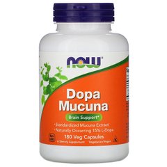 Now Foods, Dopa Mucuna, 180 рослинних капсул (NOW-03093), фото