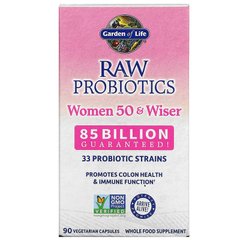 Garden of Life, RAW Probiotics, для женщин от 50 лет, 85 млрд, 90 вегетарианских капсул (GOL-11568), фото