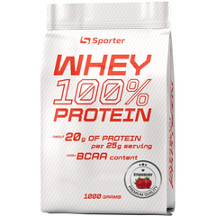Sporter, Whey 100% Protein, Сывороточный протеин,клубника, 1000 г (821260), фото