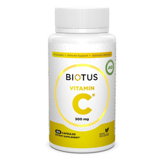 Витамин С, Vitamin C, Biotus, 500 мг, 100 капсул (BIO-530173), фото