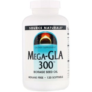 Source Naturals, Mega-GLA 300, 120 м'яких таблеток (SNS-00083), фото