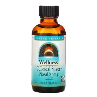 Source Naturals, Wellness, назальний спрей з колоїдним сріблом, 10 част./млн, 59,14 мл (SNS-01030), фото