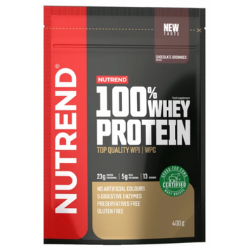 Nutrend, 100% Whey Protein, шоколад + брауни, 400 г (NUT-86943), фото