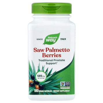 Ягоди сереної 585 мг Nature's Way Saw Palmetto Berries - 180 веганських капсул, фото