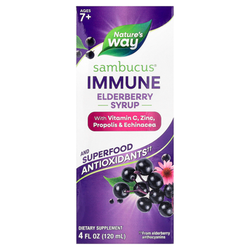 Сироп бузини для підтримки імунітету Nature's Way Sambucus Immune Elderberry Syrup | бузина - 120 мл, фото