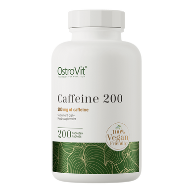 Ostrovit, Кофеин 200 мг Веге, Caffeine 200 mg Vegan, 200 таблеток (OST-22917), фото