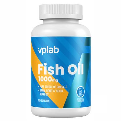 VPLab, Fish Oil, Риб'ячий жир, 120 м'яких таблеток (VPL-36104), фото