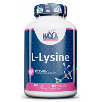 Haya Labs, L-лізин, 500 мг, 100 капсул (820215), фото
