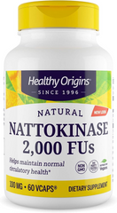 Healthy Origins, Наттокіназа, 2000 FU's, 100 мг, 60 капсул (HOG-25157), фото