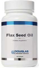 Льняное масло, Flax Seed Oil, Douglas Laboratories, иммунная поддержка, 100 капсул (DOU-97872), фото