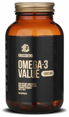 Омега-3, Value, Grassberg, 1000 мг, 90 капсул (GSB-091924), фото